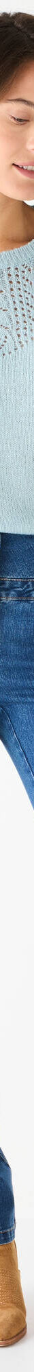 Trui met details in pointelletricot (watergroen) Trui met details in pointelletricot (watergroen)